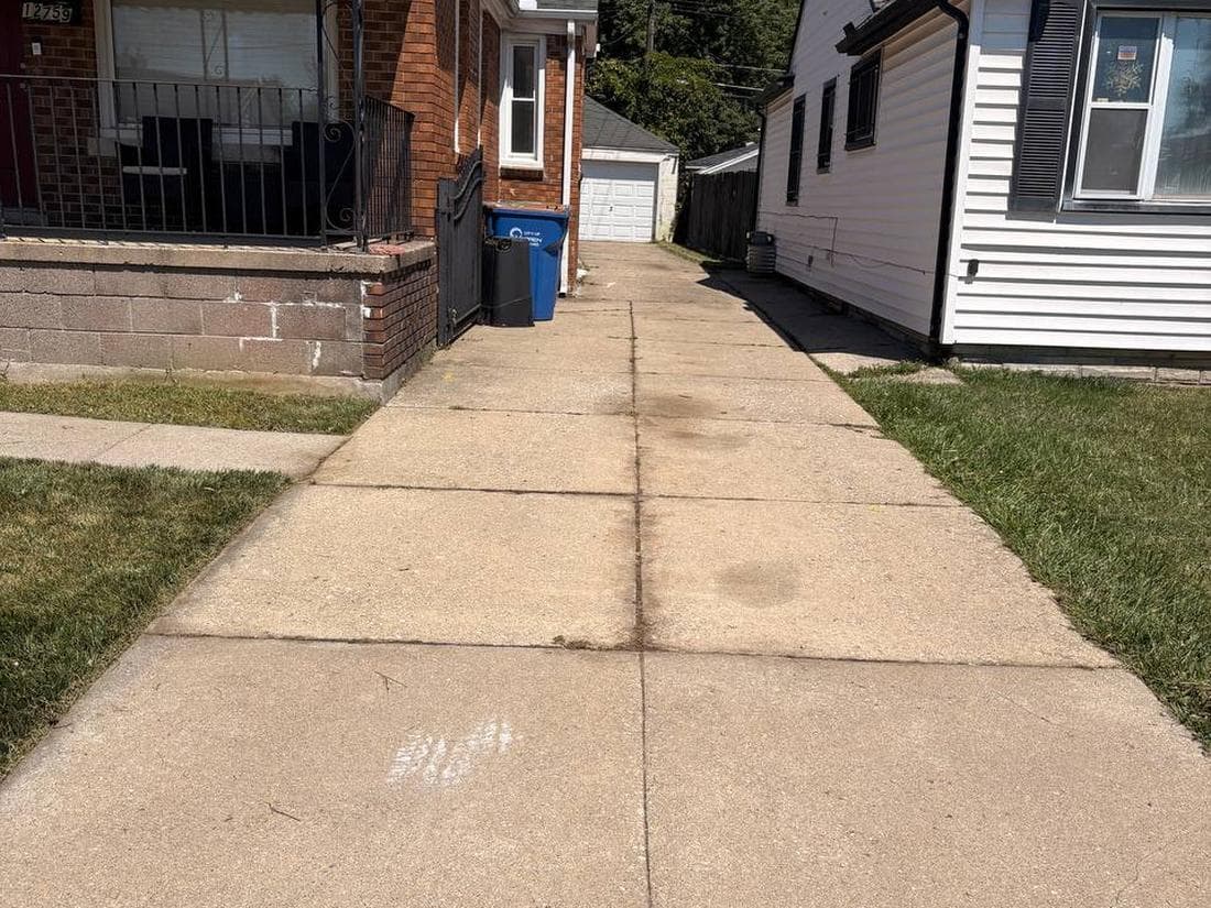 Completed lawn care and landscaping job in metro Detroit