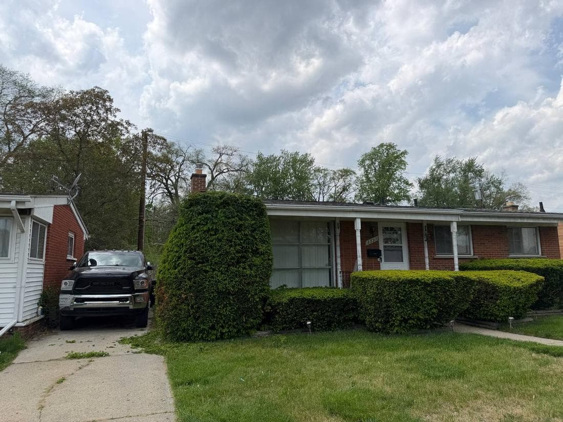 Completed lawn care and landscaping job in metro Detroit