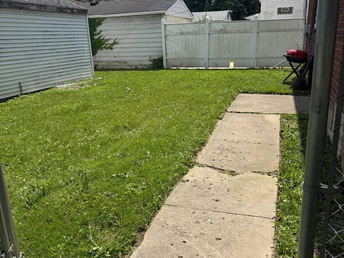 Completed lawn care and landscaping job in metro Detroit