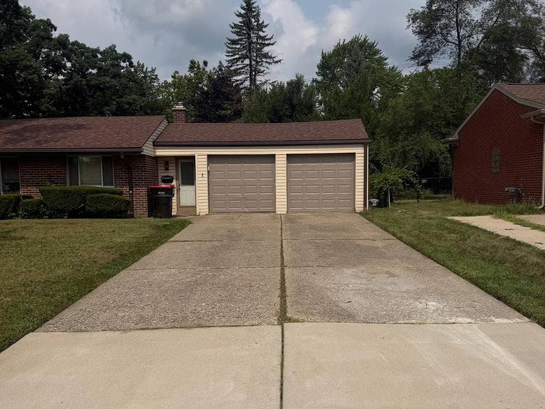 Completed lawn care and landscaping job in metro Detroit